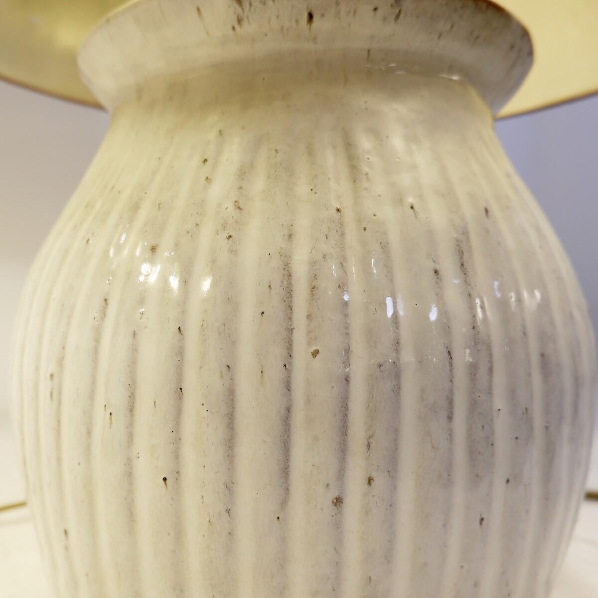 Paire de grandes lampes de table céramique Bon état - En vente à Uccle, BE