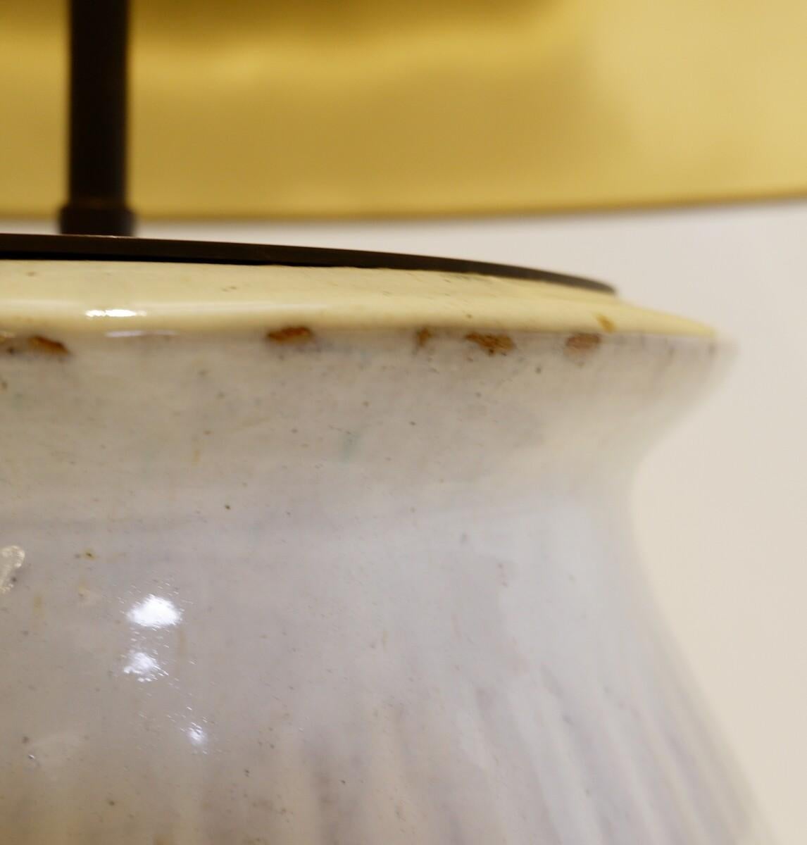 Paire de grandes lampes de table céramique en vente 2