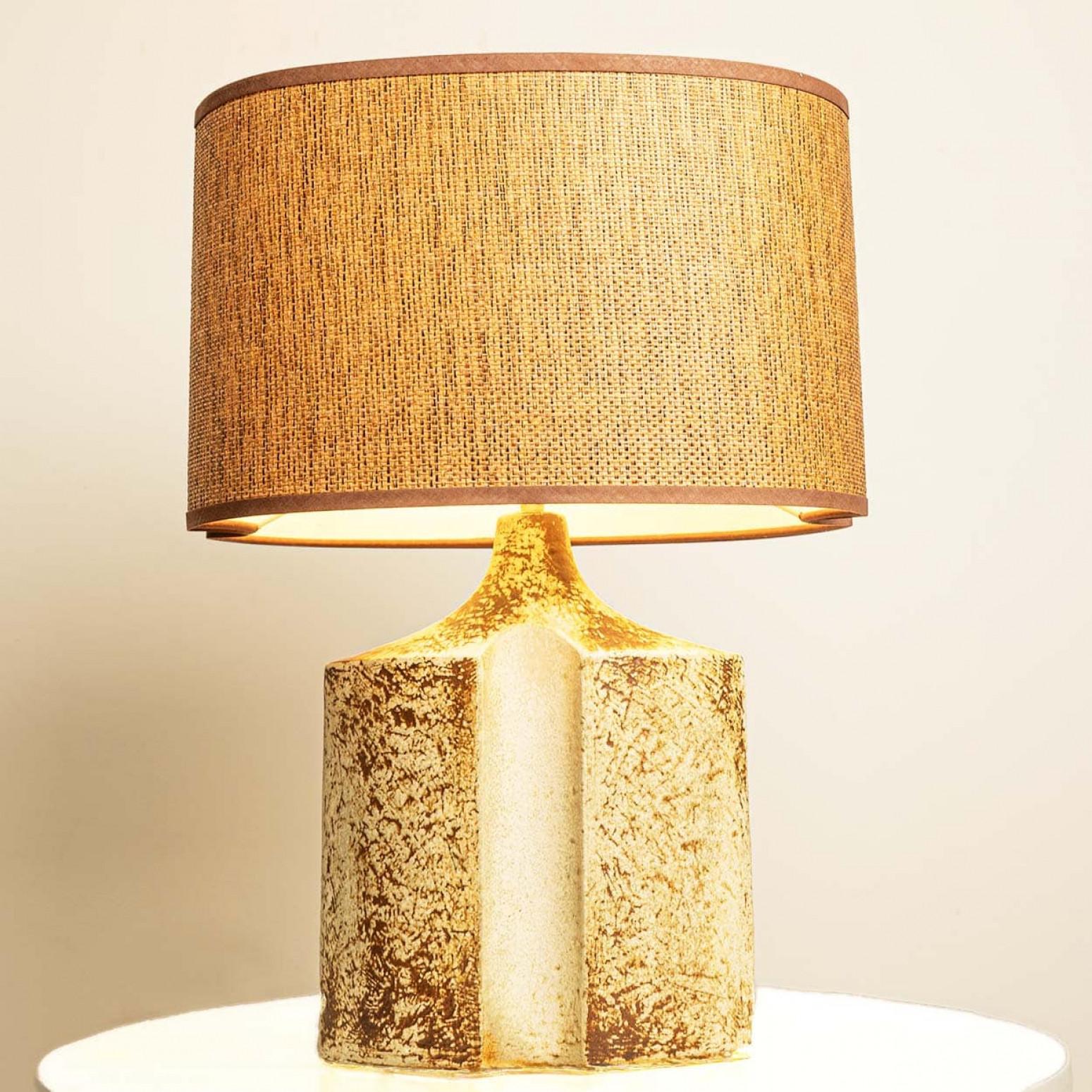 Paire de grandes lampes de table en céramique pour Soholm par Haico Nietzsche, Danemark 1960 en vente 2