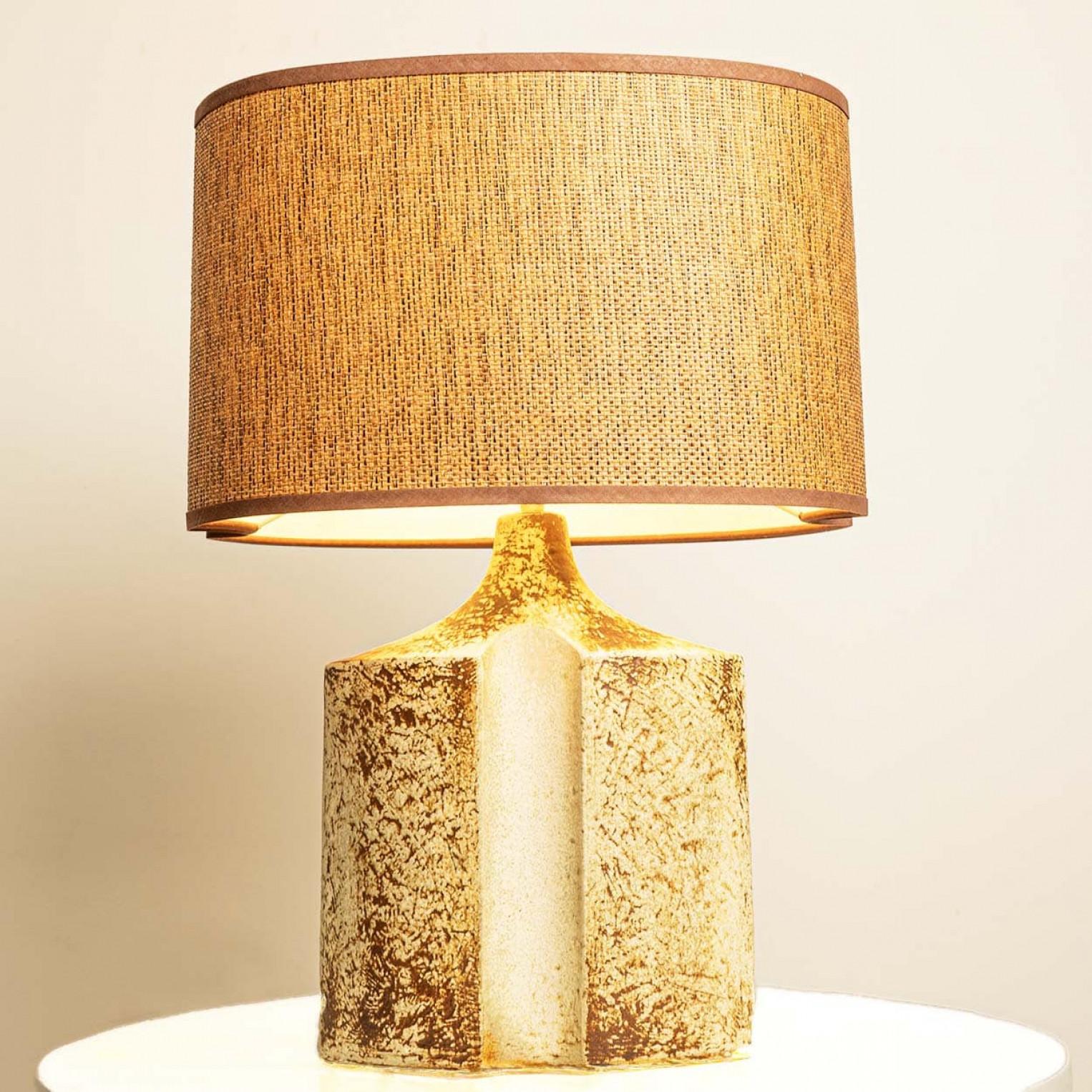 Pair of Large Ceramic Table Lamps for Soholm by Haico Nietzsche, Denmark 1960 en venta 2