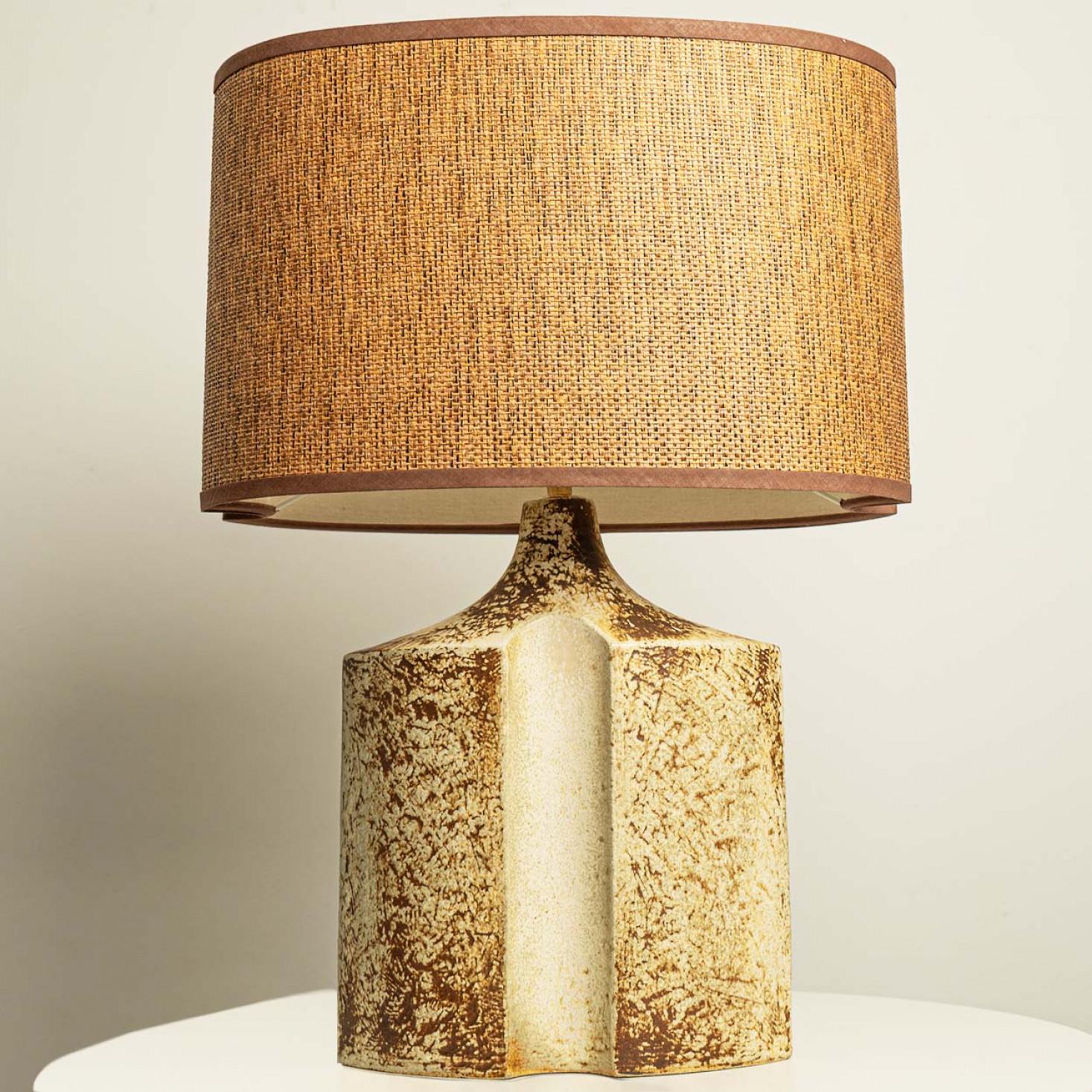 Paire de grandes lampes de table en céramique pour Soholm par Haico Nietzsche, Danemark 1960 en vente 4