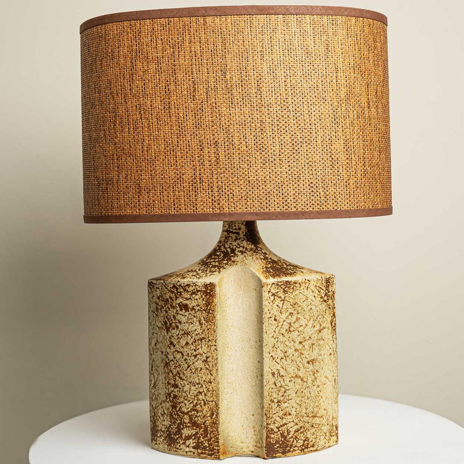 Paire de grandes lampes de table en céramique pour Soholm par Haico Nietzsche, Danemark 1960 en vente 6