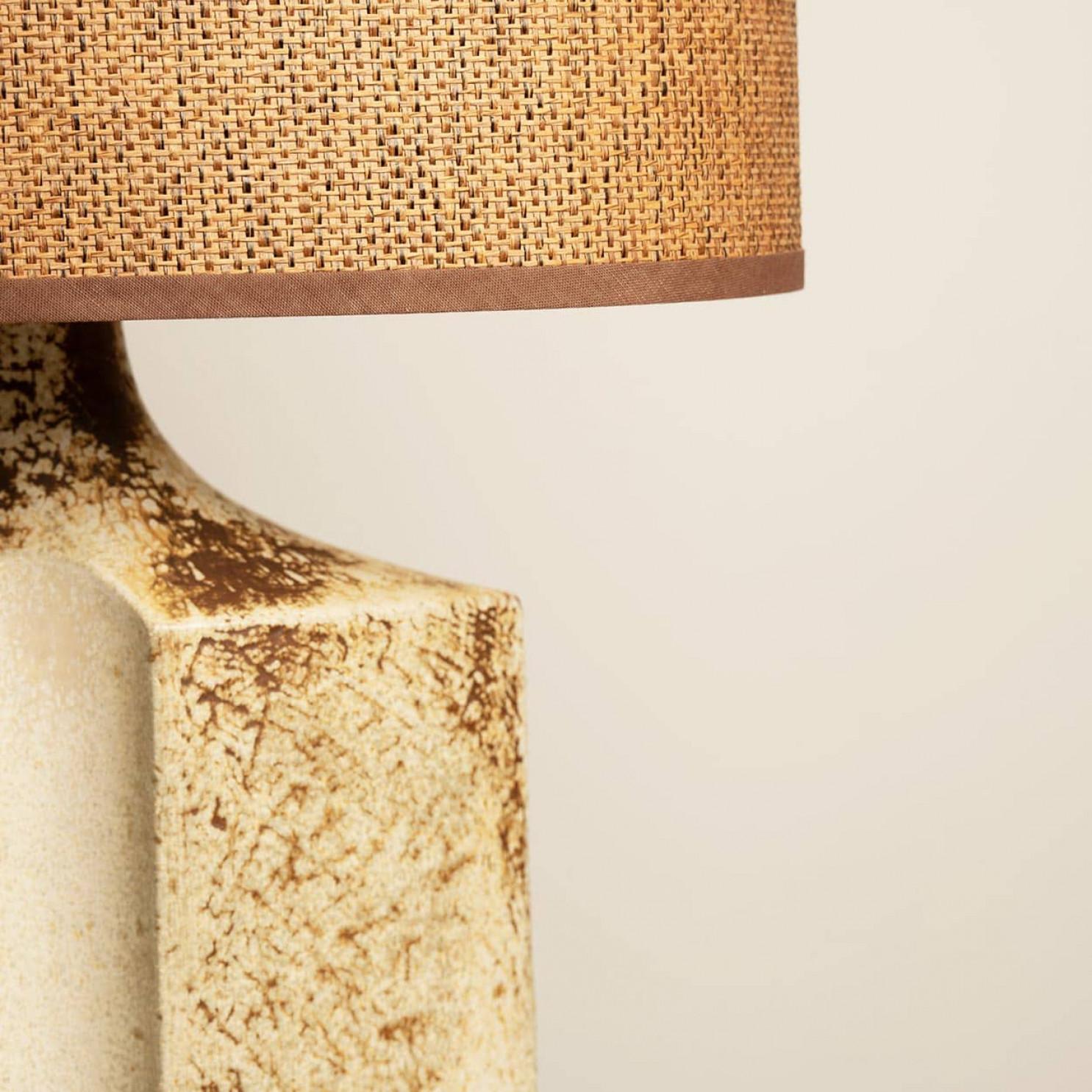 Danois Paire de grandes lampes de table en céramique pour Soholm par Haico Nietzsche, Danemark 1960 en vente