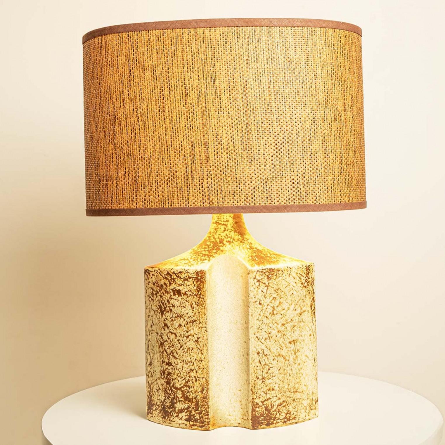 Pair of Large Ceramic Table Lamps for Soholm by Haico Nietzsche, Denmark 1960 en venta 1