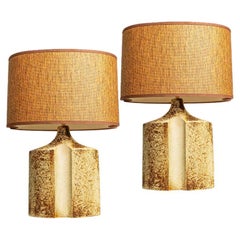 Pair of Large Ceramic Table Lamps for Soholm by Haico Nietzsche, Denmark 1960