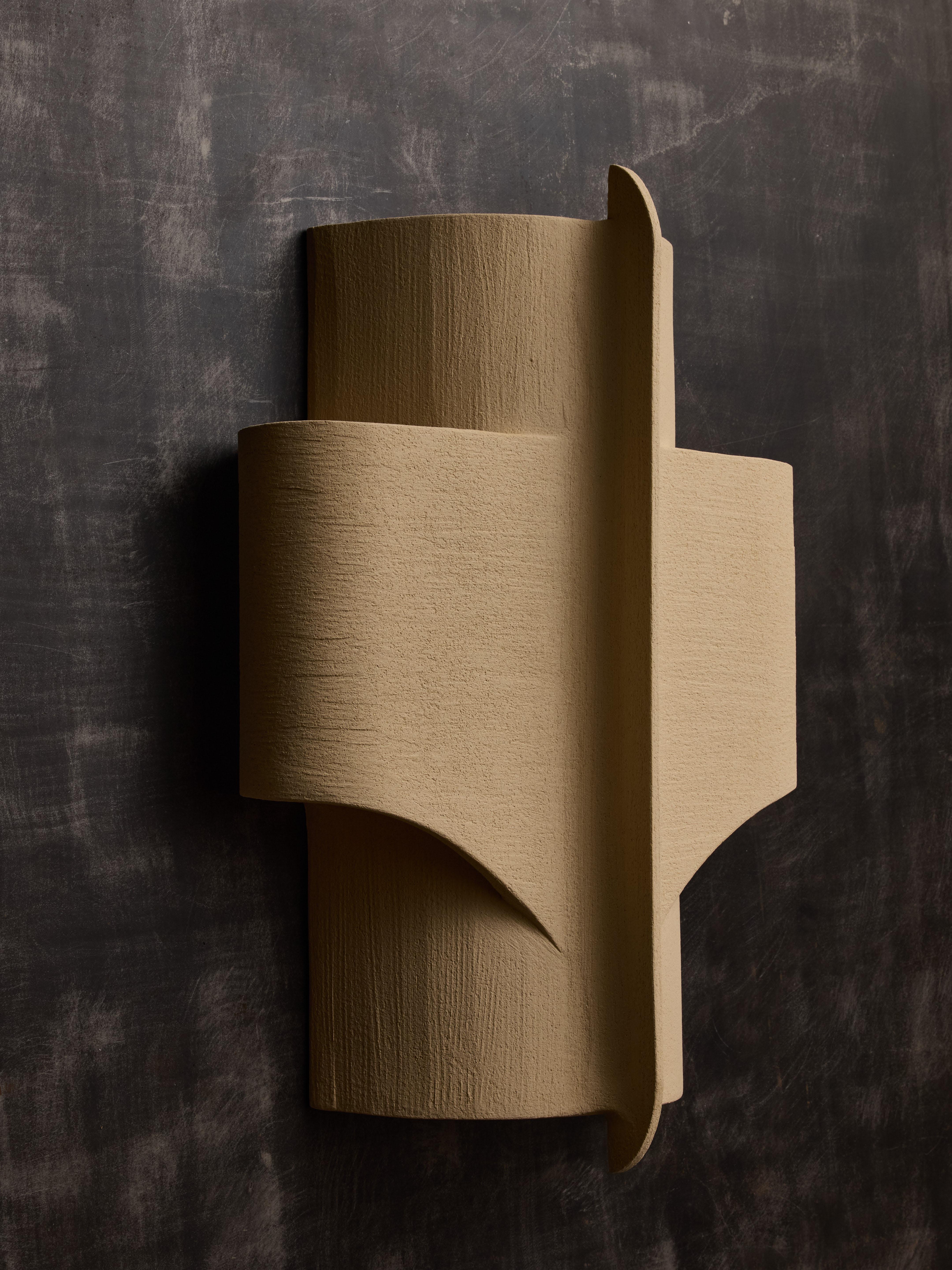 French Pair of Large Ceramic Wall Sconces by Olivia Cognet For Sale