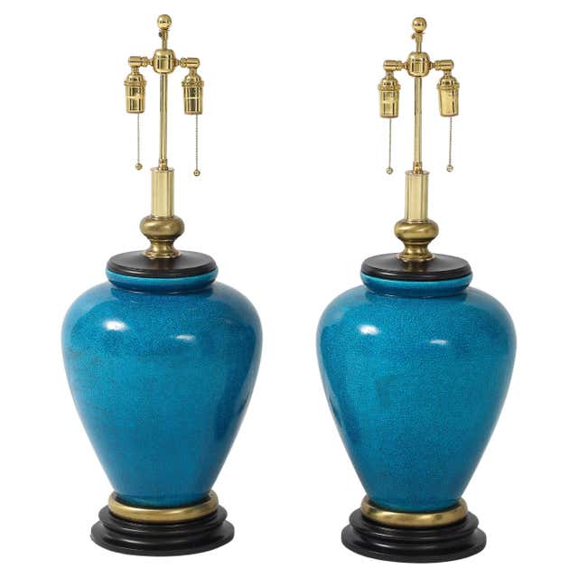 Vintage Frederick Cooper Large Crystal Urn Table Lamp 1950s1960s For