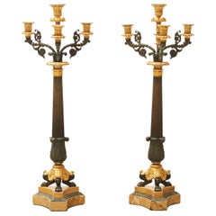 Pair of Large Charles X Candelabrum