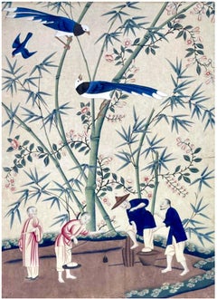 Pair Of Large Chinese Chinoiserie Panels