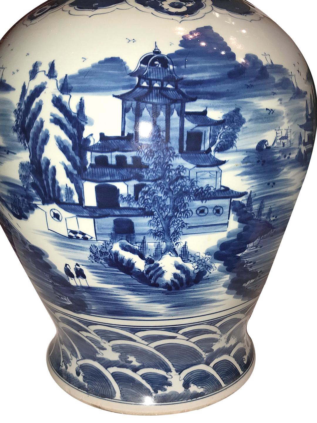 Mid-20th Century Pair of Large Chinese Jars For Sale