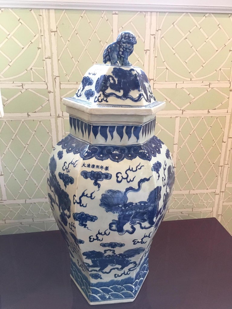 Pair of Large Chinese Temple Jars For Sale at 1stDibs