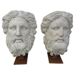 Pair of Large Classic HEADS  from the 1950s, 20th Century