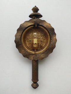 Pair of Large Coach Lanterns Wall Lights Flush Mounts, 19th