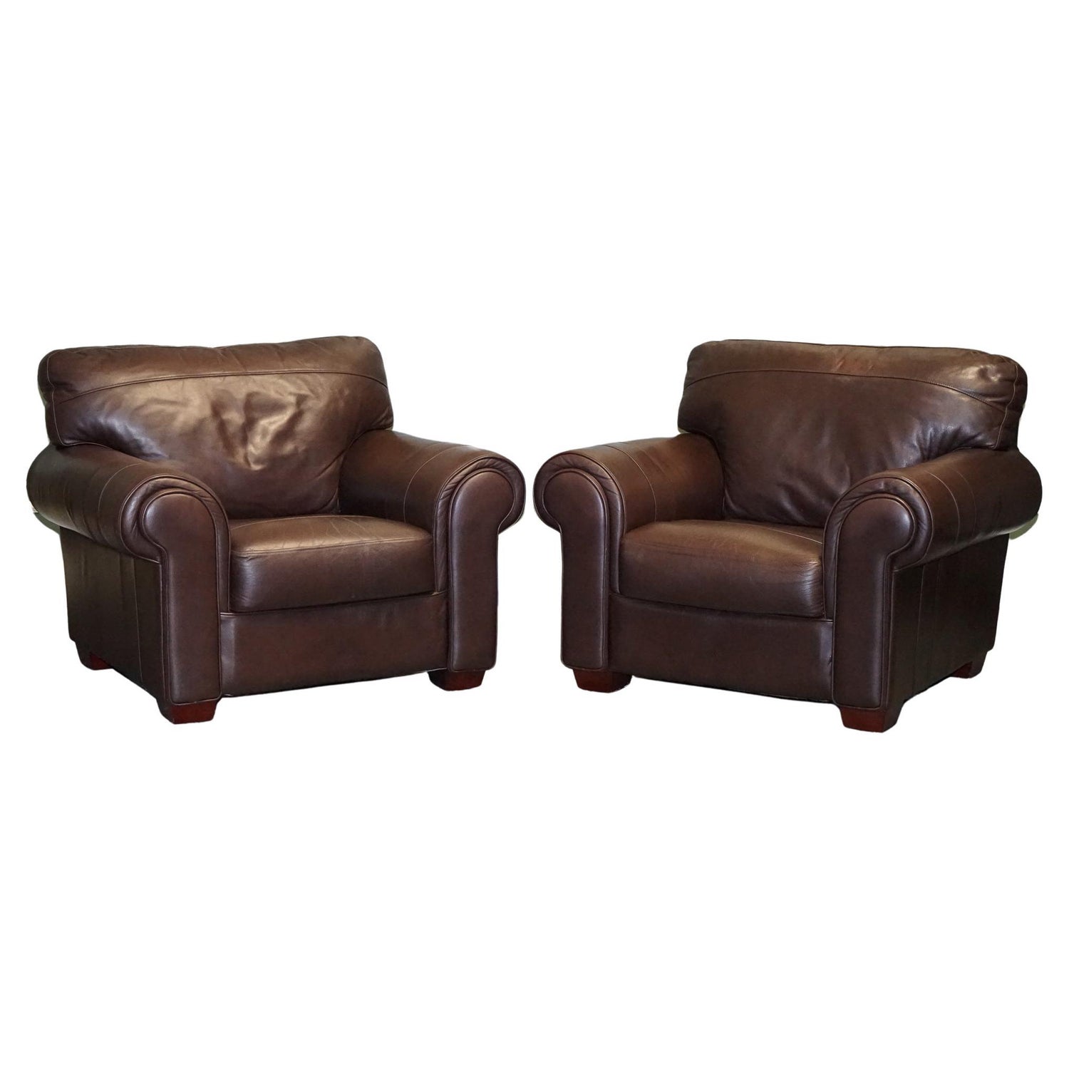 Pair of Timothy Oulton Halo Brown Leather Little Professor Armchairs at  1stDibs | halo little professor leather armchair, timothy oulton saddle  chair, little professor chair