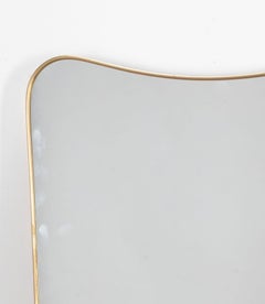 Pair of Large Contemporary Italian Brass Mirrors