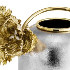 Pair of Large Contemporary Silver and Gold Metal Tulip Vase