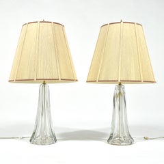 Pair of Large Crystal Table Lamps