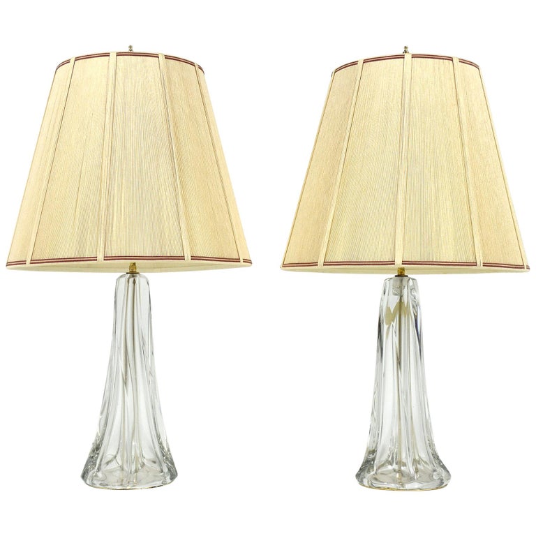 Pair of Large Crystal Table Lamps For Sale at 1stDibs large crystal