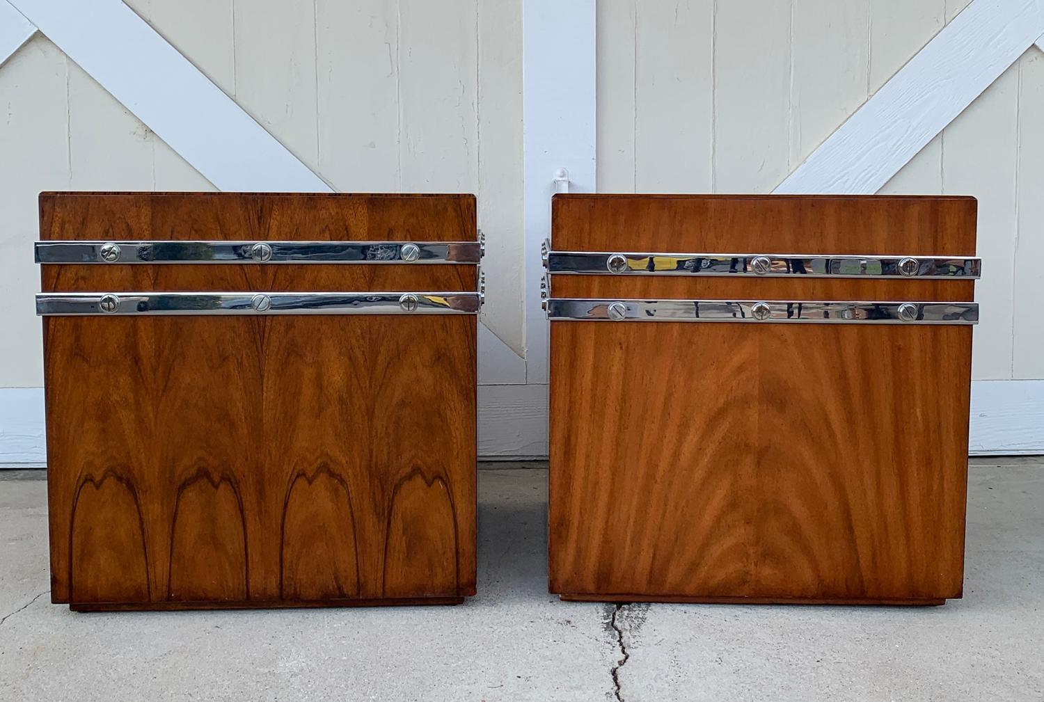 Pair of Large Cube Tables/Cabinets by Theodore Alexander 2