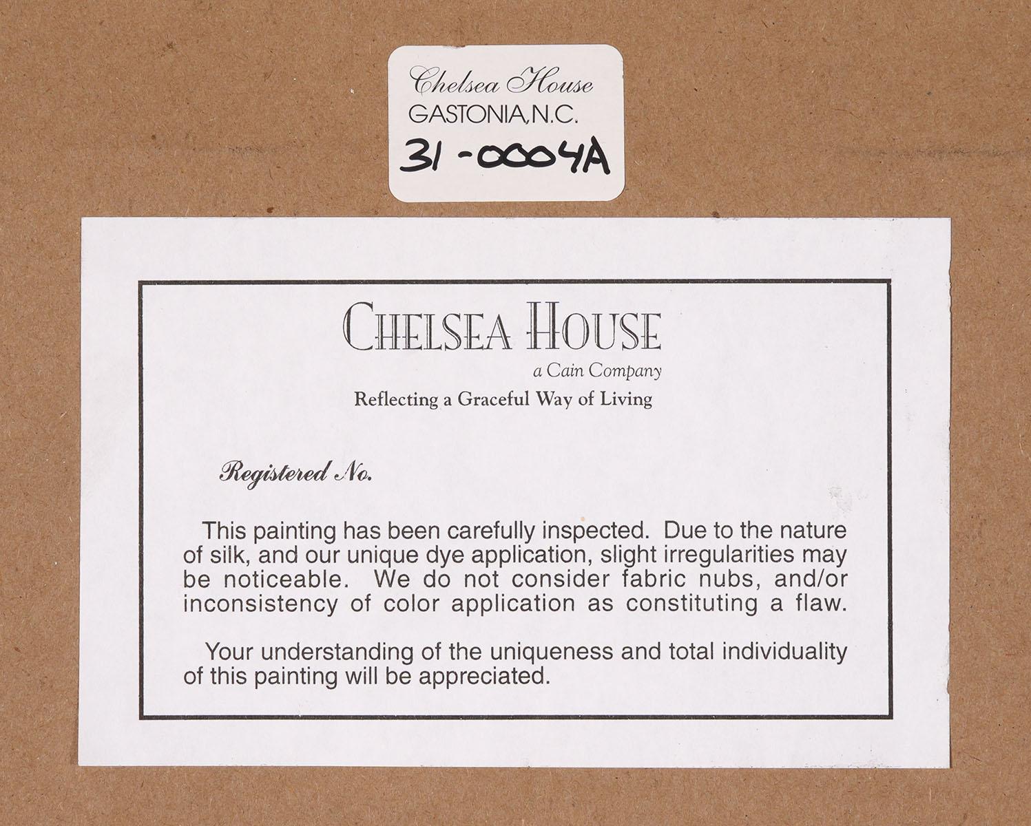 Paire de grandes peintures décoratives de Chelsea House à l'aquarelle, sur soie, représentant la vie sauvage en vente 4
