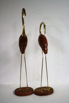 Pair of Large Decorative Crane Birds, 1960s