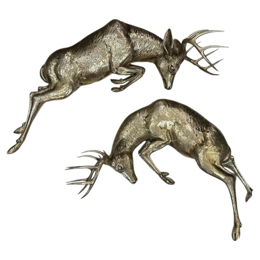 Pair of Large Deer Sconces