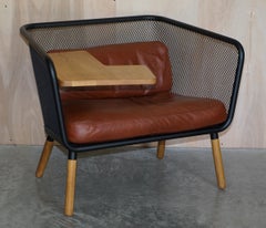 Pair of Large Designer Thomas Bernstrand Honken Bla Station Armchairs