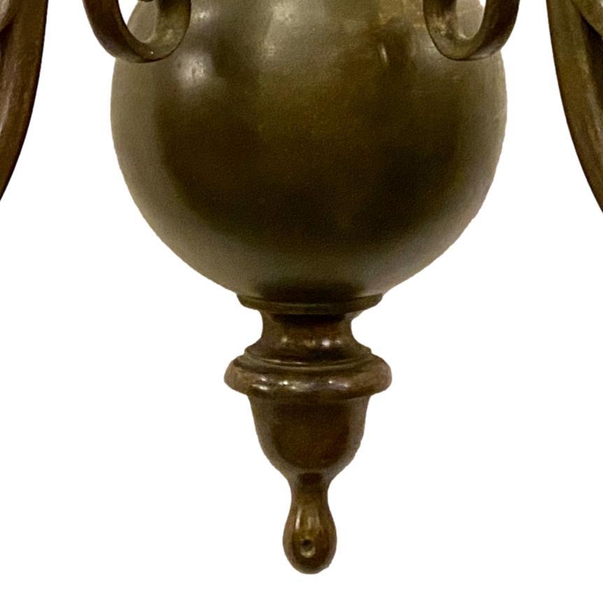 Early 20th Century Pair of Large Dutch Bronze Sconces