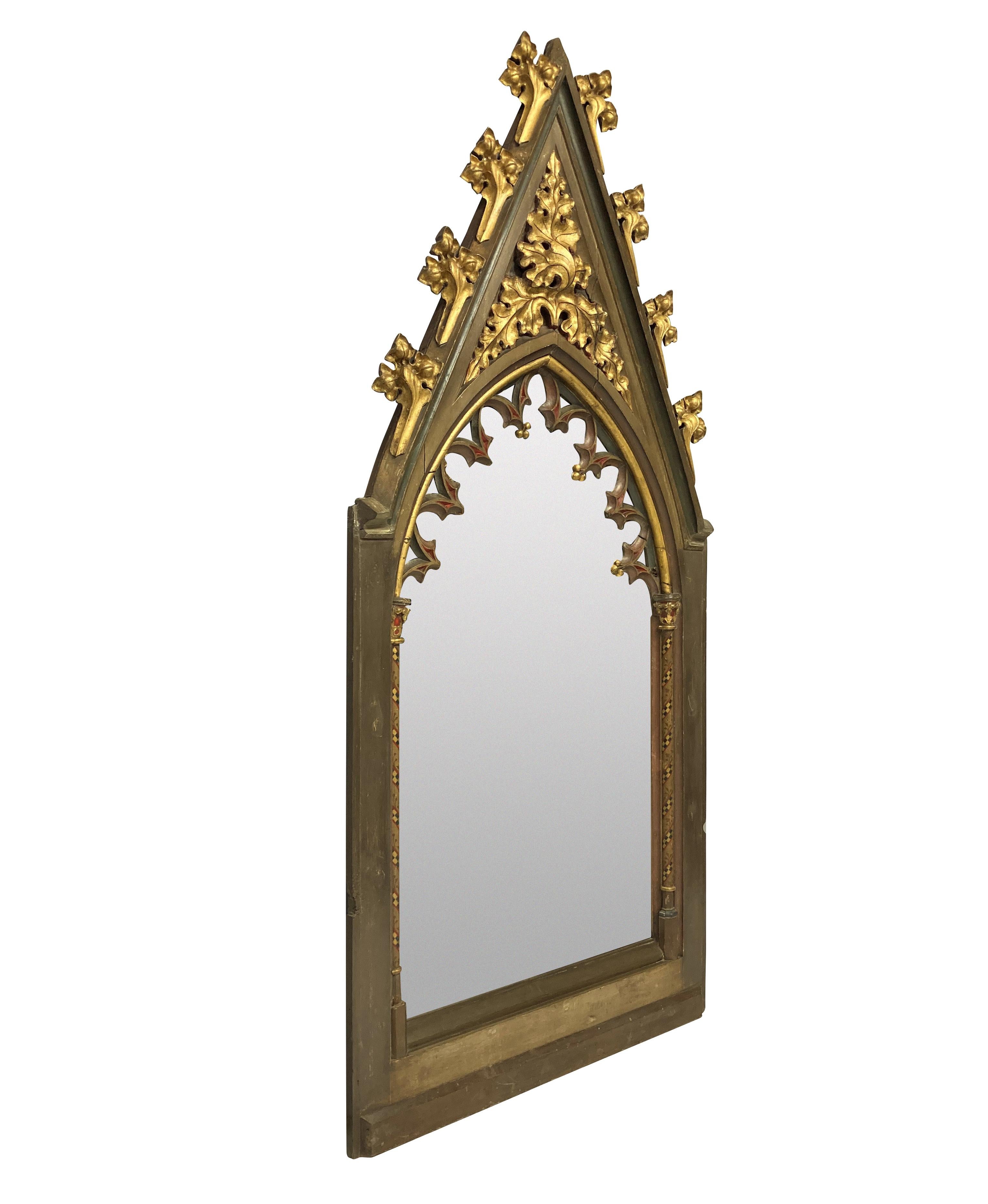 Early Victorian Pair of Large Early 19th Century Gothic Revival Mirrors
