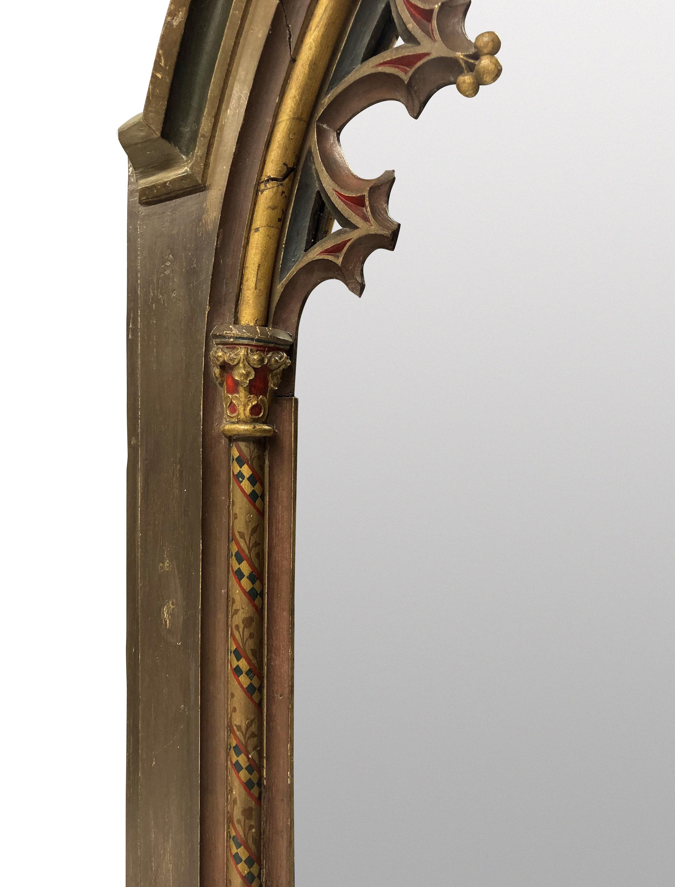 Mid-19th Century Pair of Large Early 19th Century Gothic Revival Mirrors