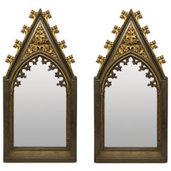 Pair of Large Early 19th Century Gothic Revival Mirrors
