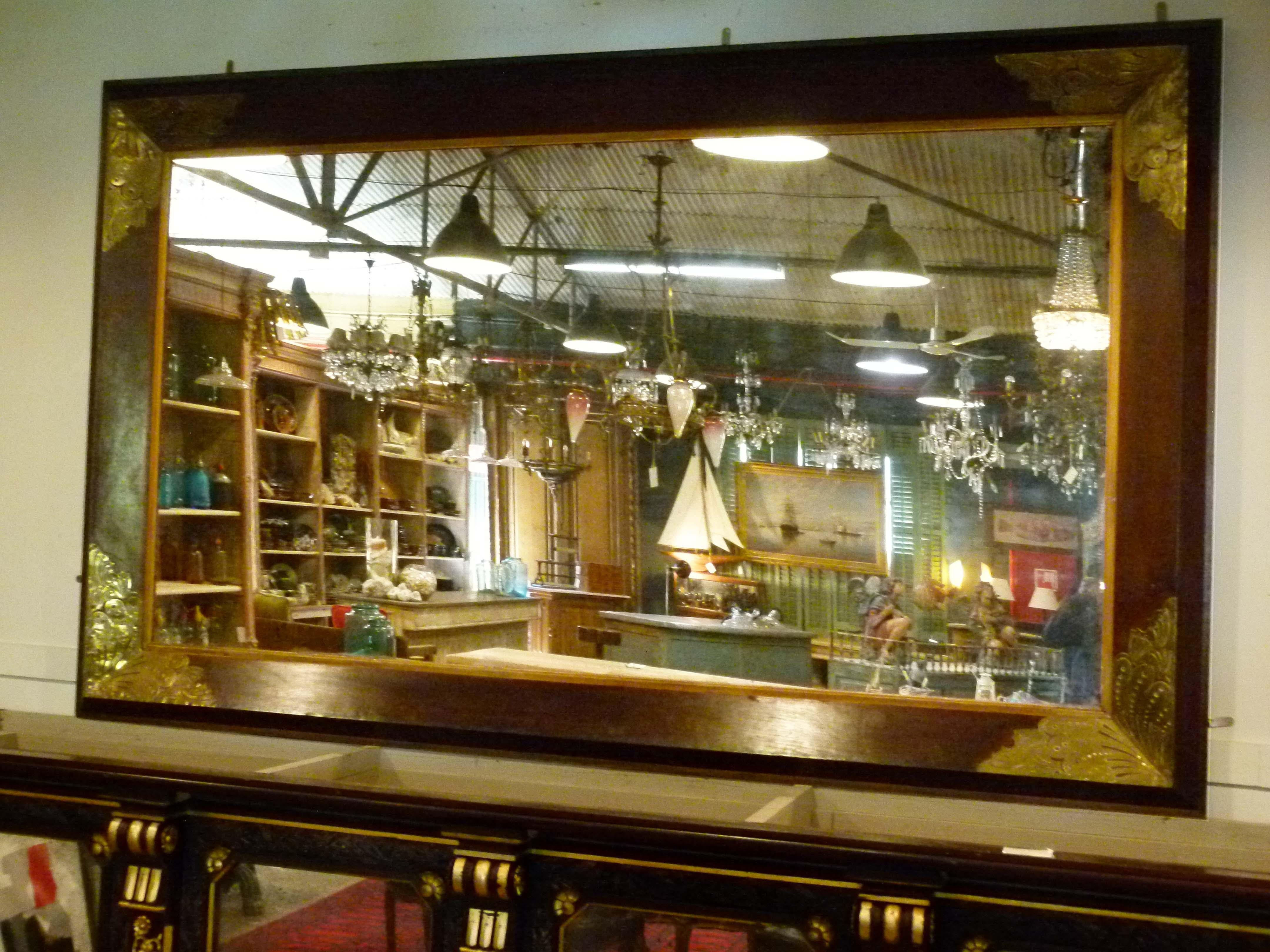 Art Nouveau Pair of Large Early 20th Century Wall Mirrors