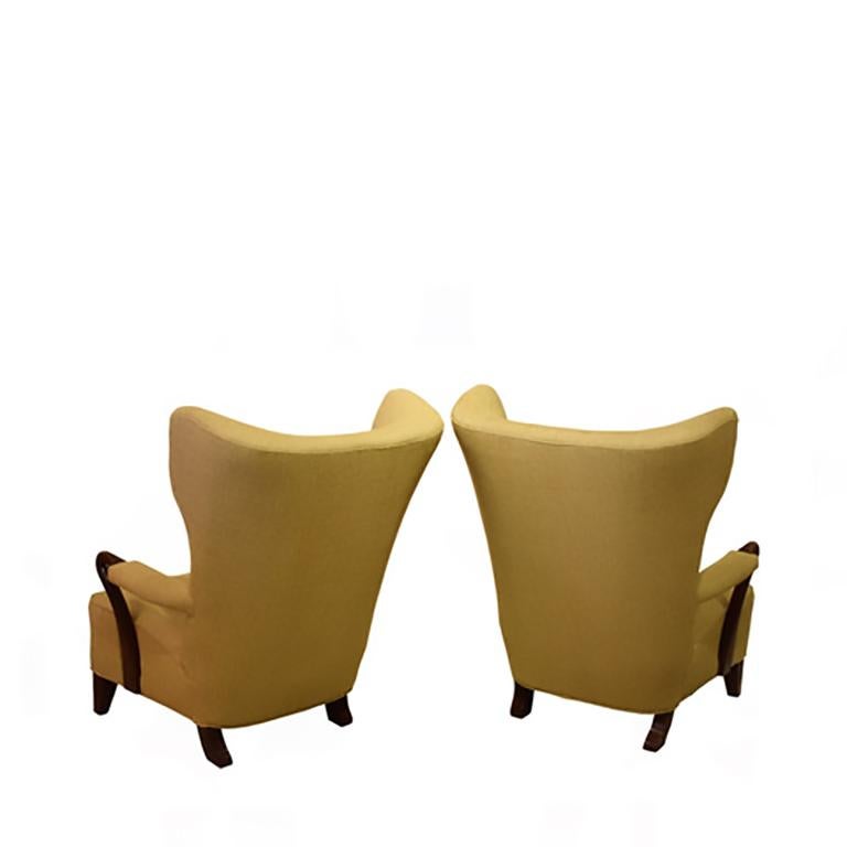 Swedish Pair of Large Easy Chairs by Bertil Sodeberg For Sale
