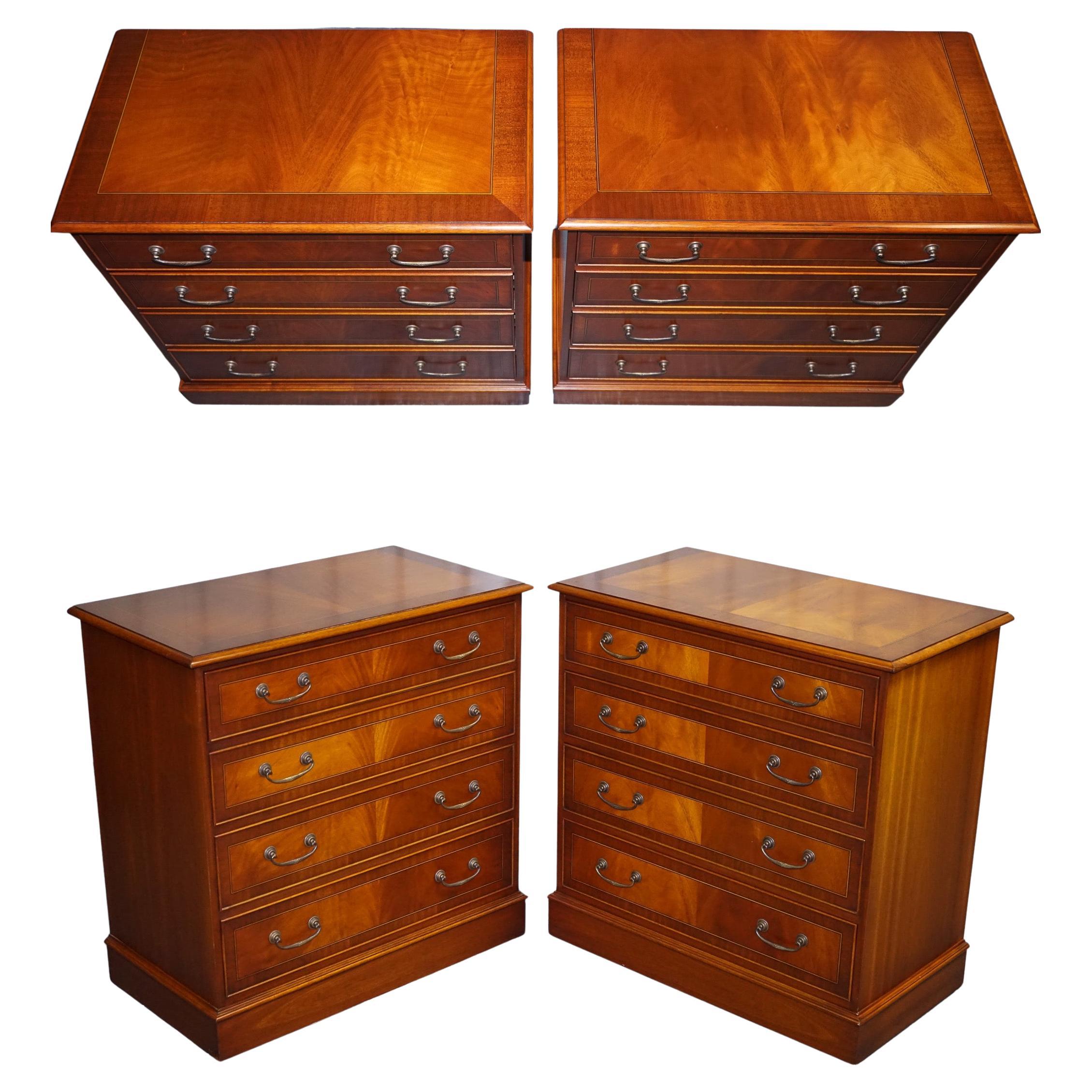 PAIR OF LARGE EDWARDIAN STYLE CHEST OF DRAWERS MADE BY PAUL SMITH BRiGHTON (2/3) For Sale