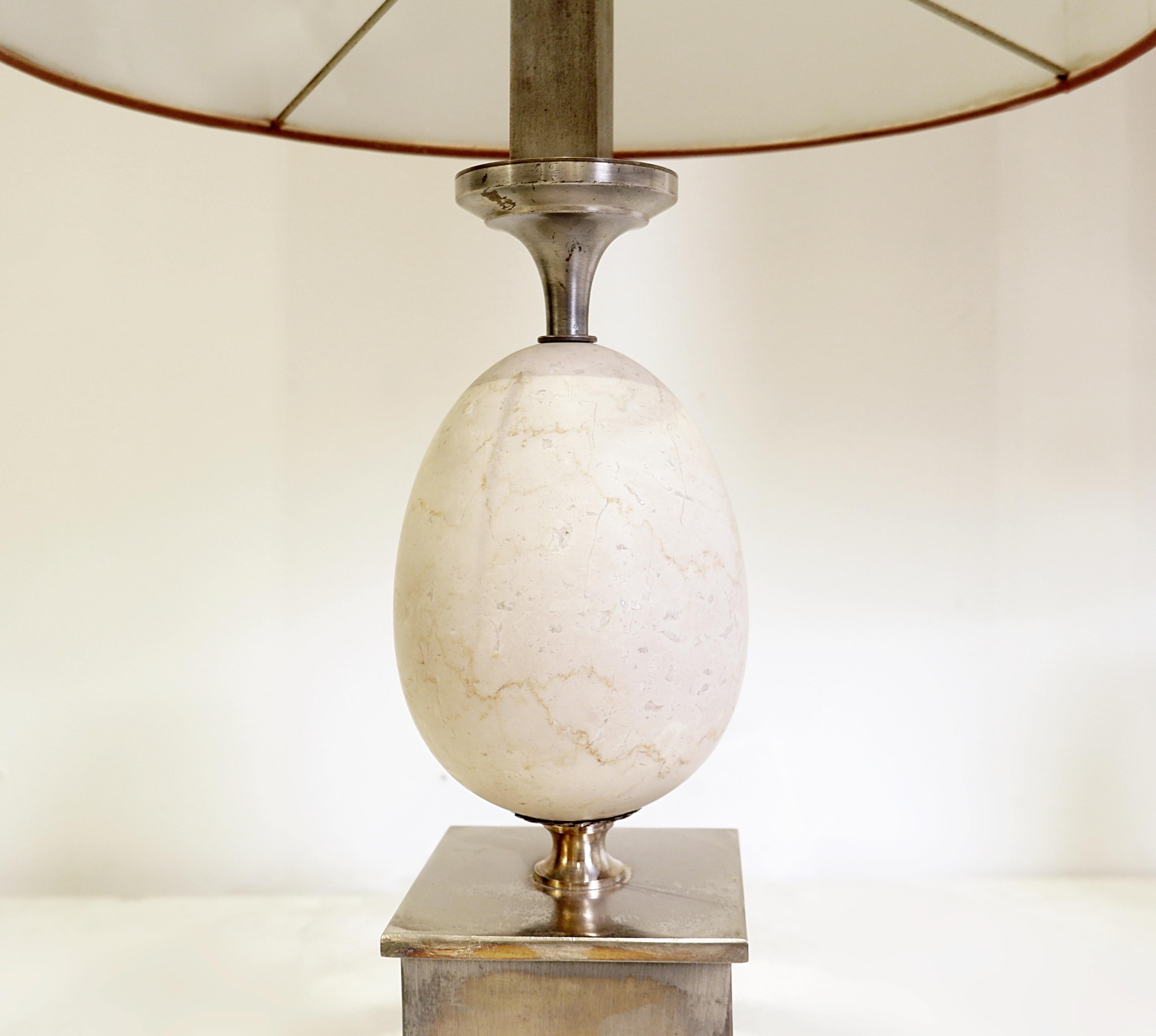 Paire de grandes lampes à œuf dans le style de la Maison Charles - 1970 en vente 6