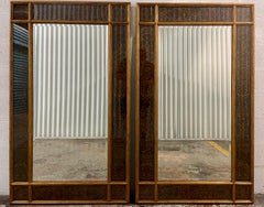 Pair of Large Eglomise Mirrors by Theodore Alexander