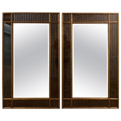 Pair of Large Eglomise Mirrors by Theodore Alexander