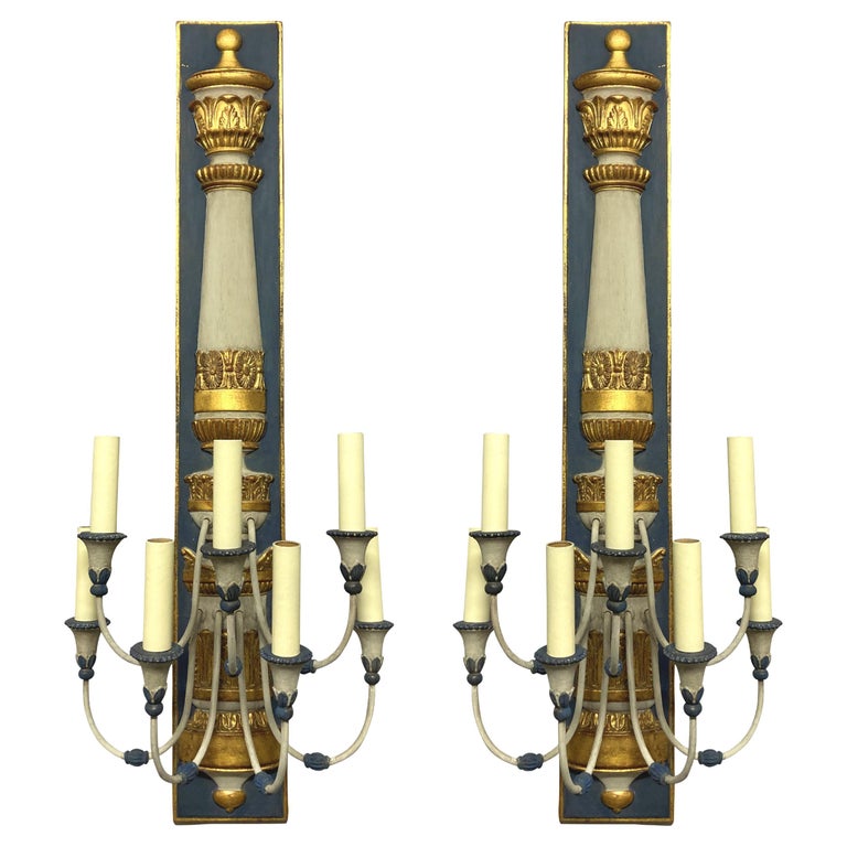 Pair of Large Egyptian Revival Wall Lights For Sale at 1stDibs