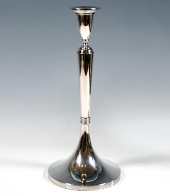 Paar große Silber-Kerzenleuchter im Empire-Stil, Hermann Südfeld, Wien, um 1890