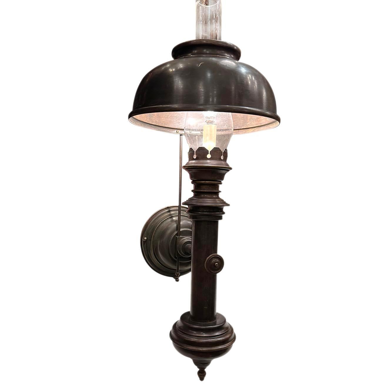 Pair of Large English Nautical Sconces For Sale 2