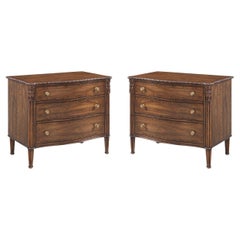 Pair of Large English Nightstands