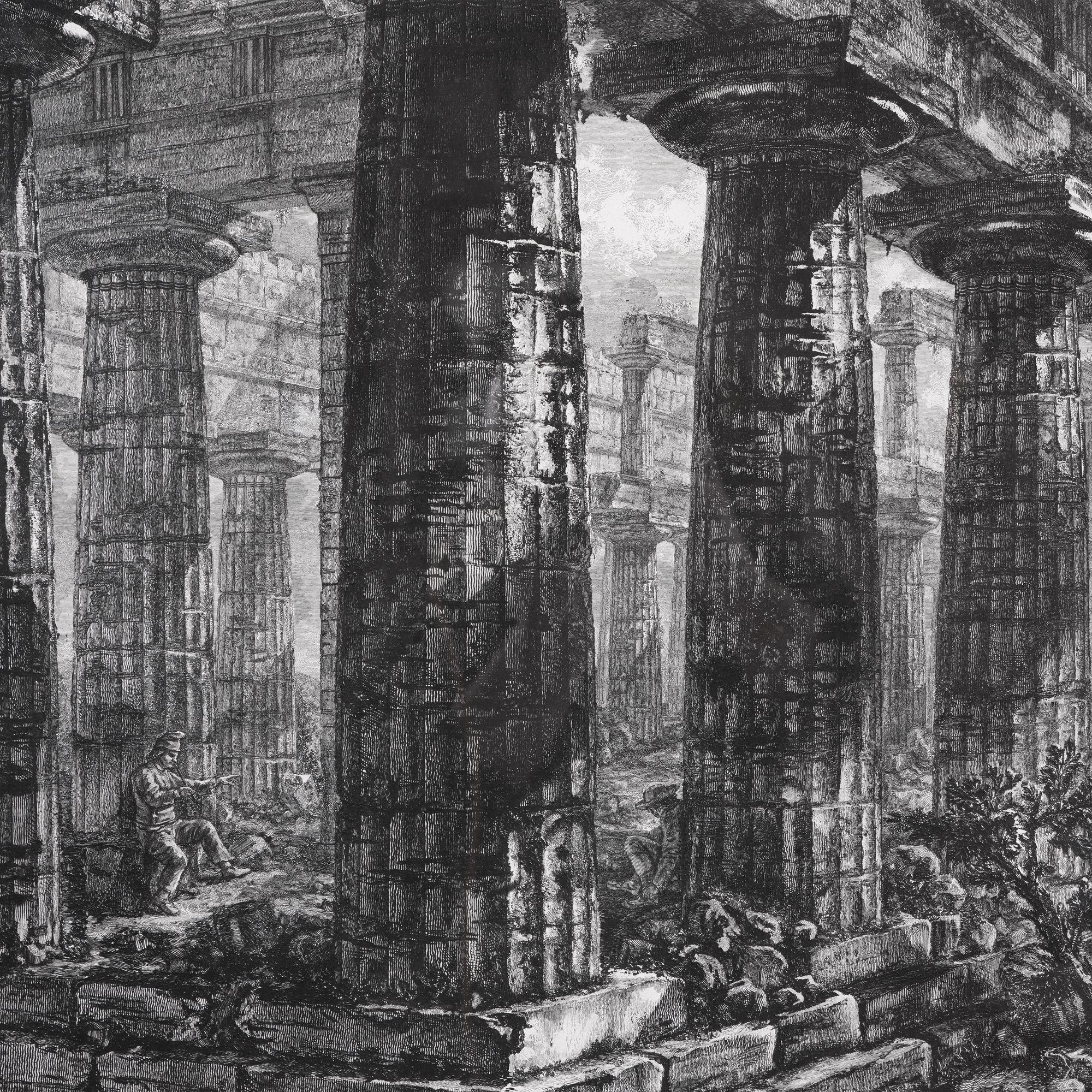 Carta Coppia di grandi incisioni di Piranesi, 1805