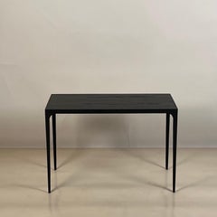 Pair of Large 'Esquisse' Ebonized Oak End Tables by Design Frères