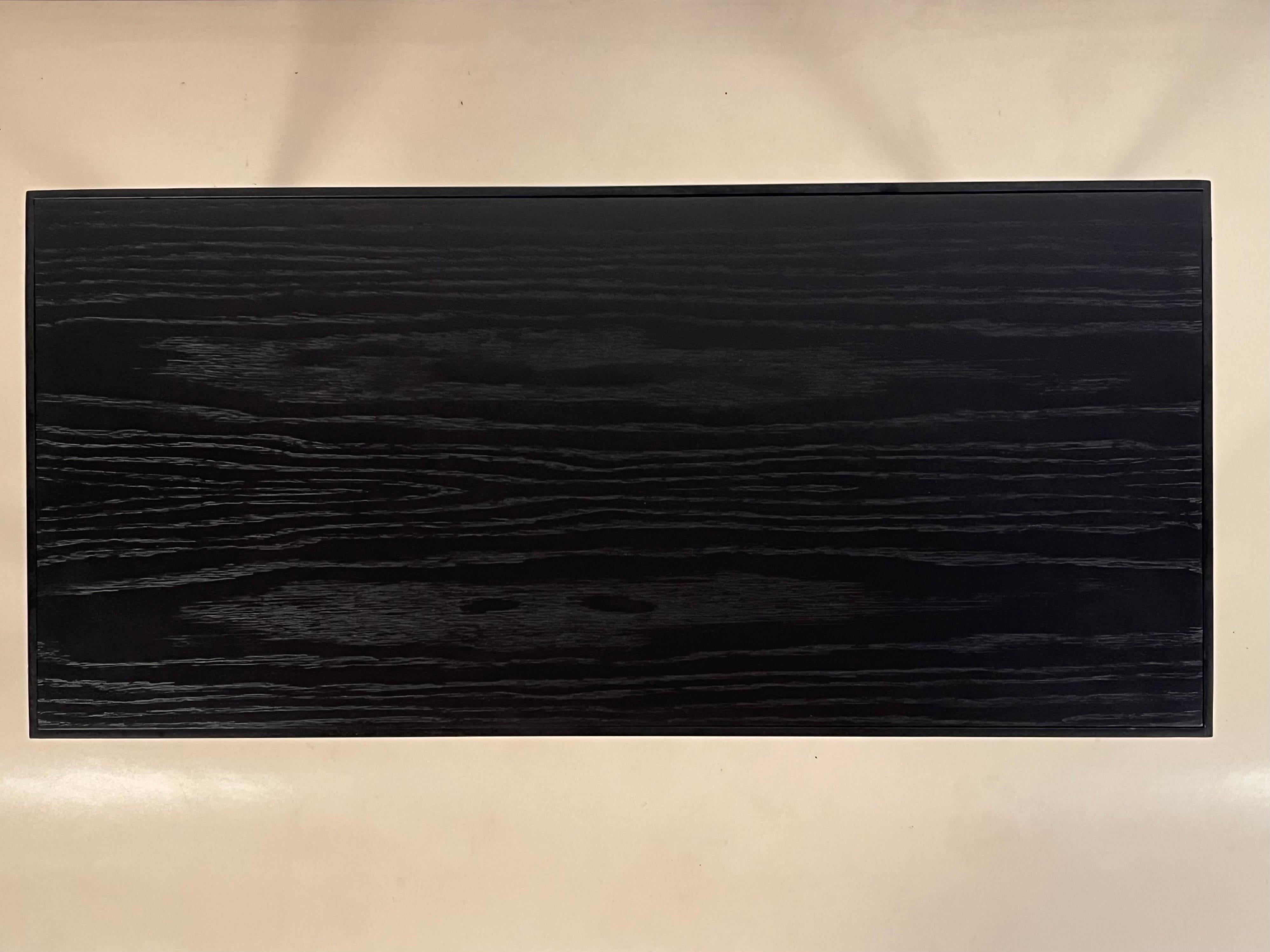 Pair of Large 'Esquisse' Ebonized Oak End Tables by Design Frères For Sale 1