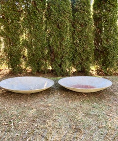 Pair of Large Eternit Saucer Planters Designed by Willy Guhl
