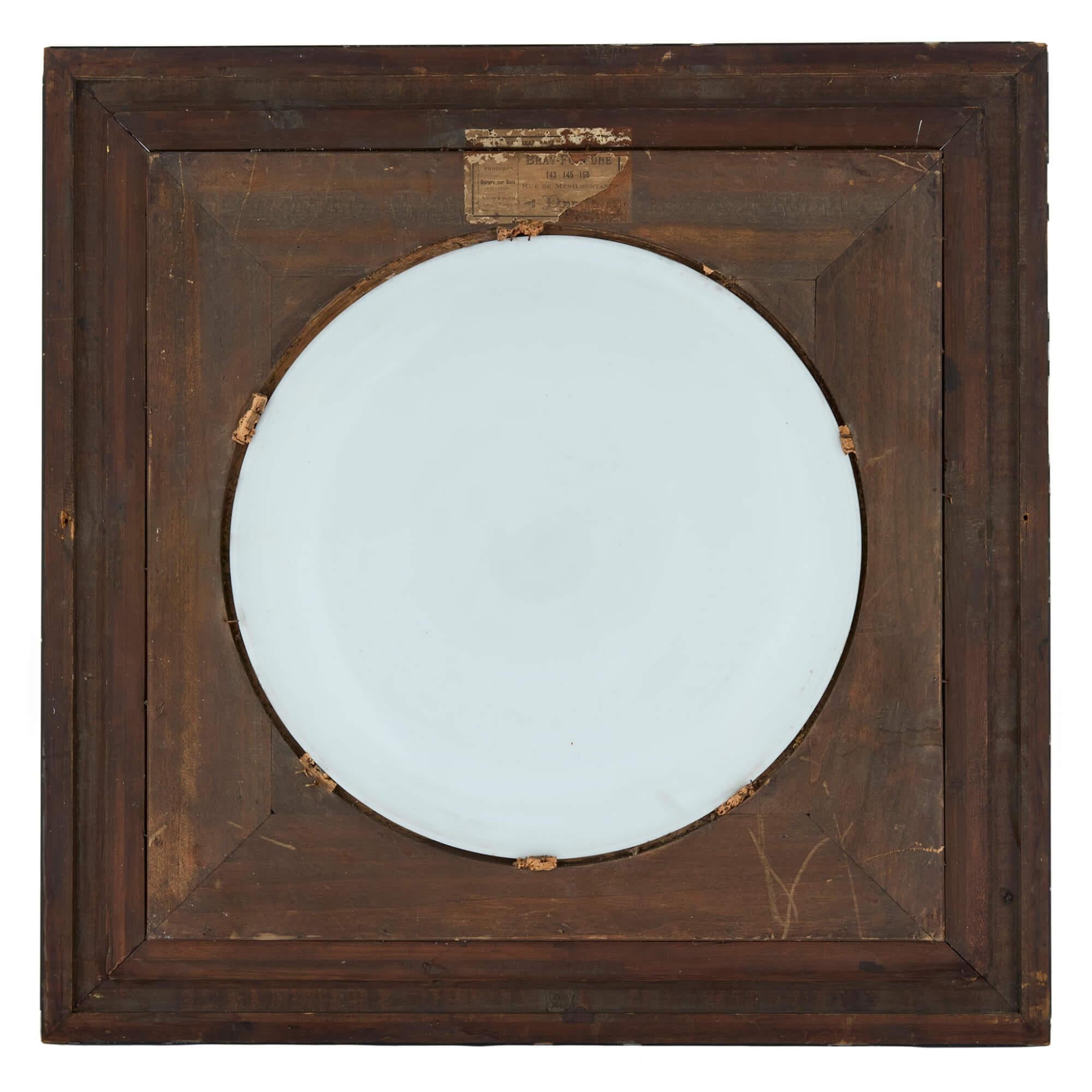 Paire de grandes plaques en porcelaine à fleurs de Mariotte, 1876-1877 en vente 2