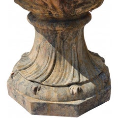 PAIR OF LARGE FLORENTINE ORNAMENTAL VASE IN TERRACOTTA FROM IMPRUNE 21th Century