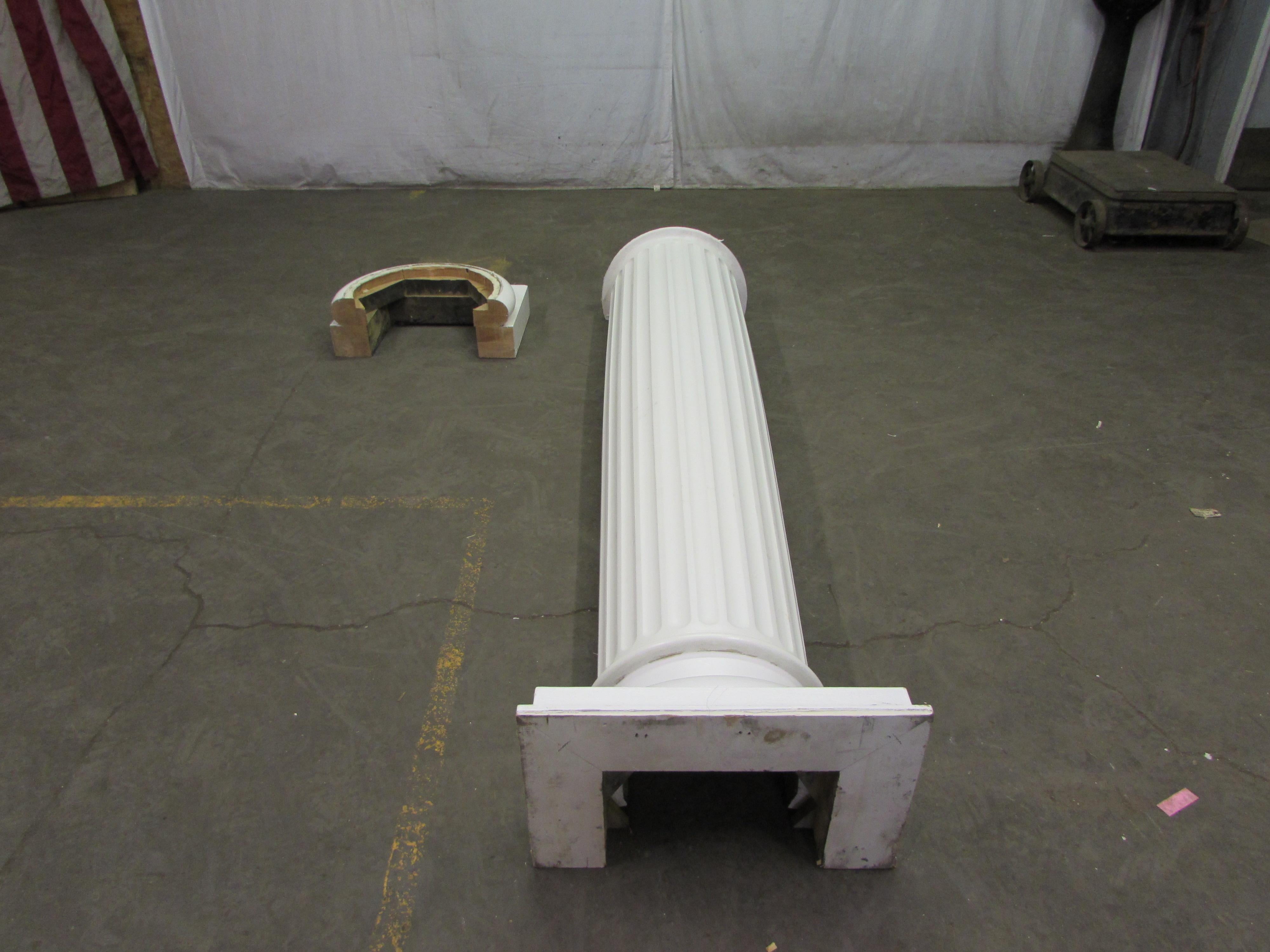 Pair of Large Fluted 3/4 Wood Columns 3
