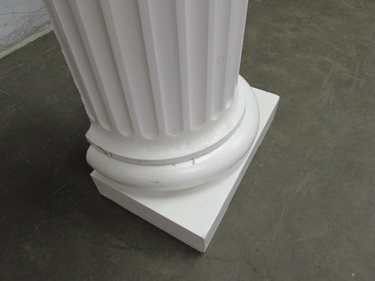 20th Century Pair of Large Fluted 3/4 Wood Columns For Sale