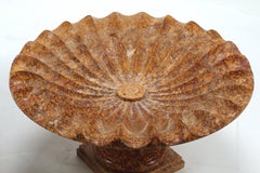 Pair of Large Fluted Marble Tazzas, 19th Century Italian Neoclassical